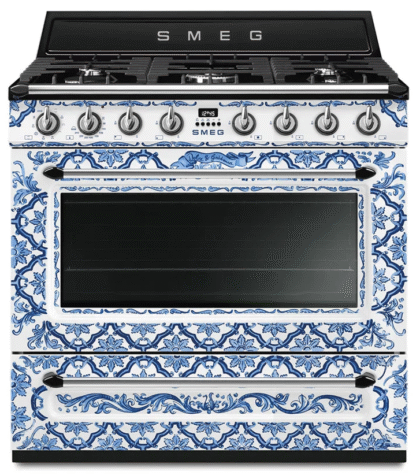 Smeg Kitchen with Gas Hob - Blu Mediterraneo